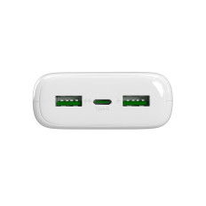 Powerbank 20000mah USB-A USB-C PD AFC 22.5W - White