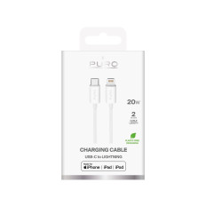 Cabo USB-C Cabo - iPhone Relâmpago TPE 20W 2M - Branco