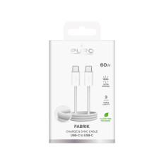 Kabeļu USB-C kabelis Fabrik 4 240w 1m (balts)