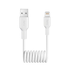 Kaabel Spiraalkaabel USB-A - iPhone Lightning 12W 1M - valge