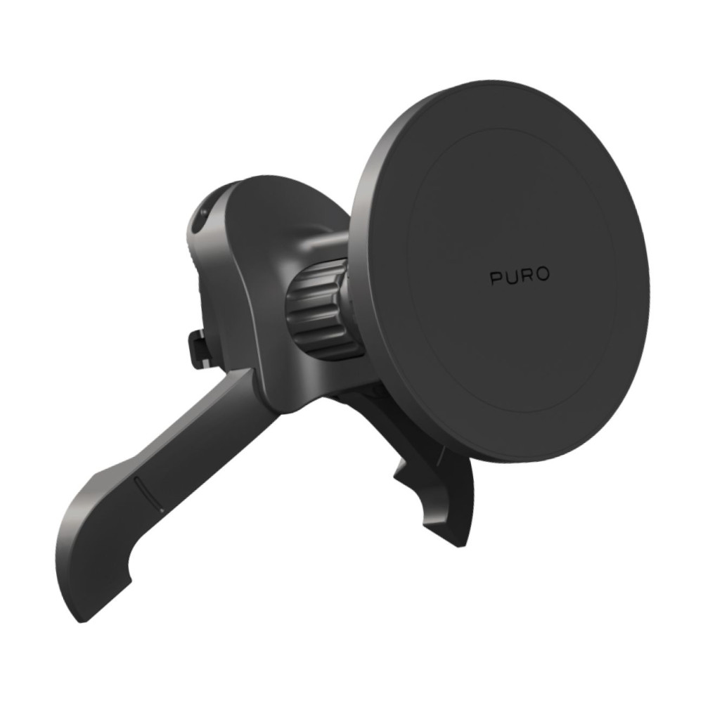 Magnetische autohouder voor een smartphone op een geruite Magsafe - zwart