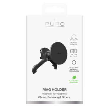 Magnetic Car Holder for en smarttelefon på en rutet Magsafe - Svart