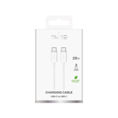 Cable USB-C cable TPE 25W 3M - BLANCO