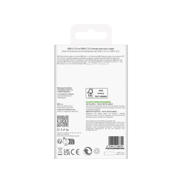 Kabel USB-C-kabel TPE 25W 3M - Hvit