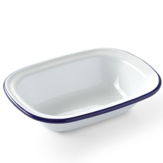 Rechthoekig schip Email White 175x130mm Hendi 621202