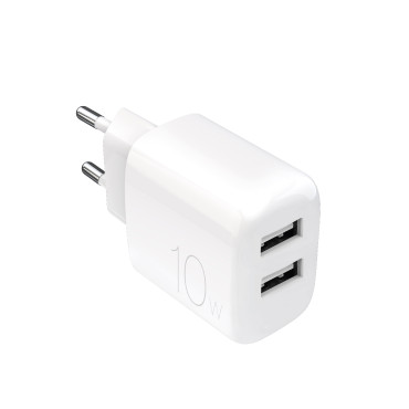 2x USB-A prolit 10W - fehér