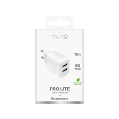 2x USB-A prolite 10w - blanco