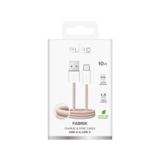 Kabel USB-en kabel - USB-C i Fabrik 10W 1.5m - beige
