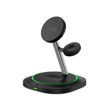 3In1 indukcijas loader par SmartWatch viedtālruņa magnētisko MagSafe - Black