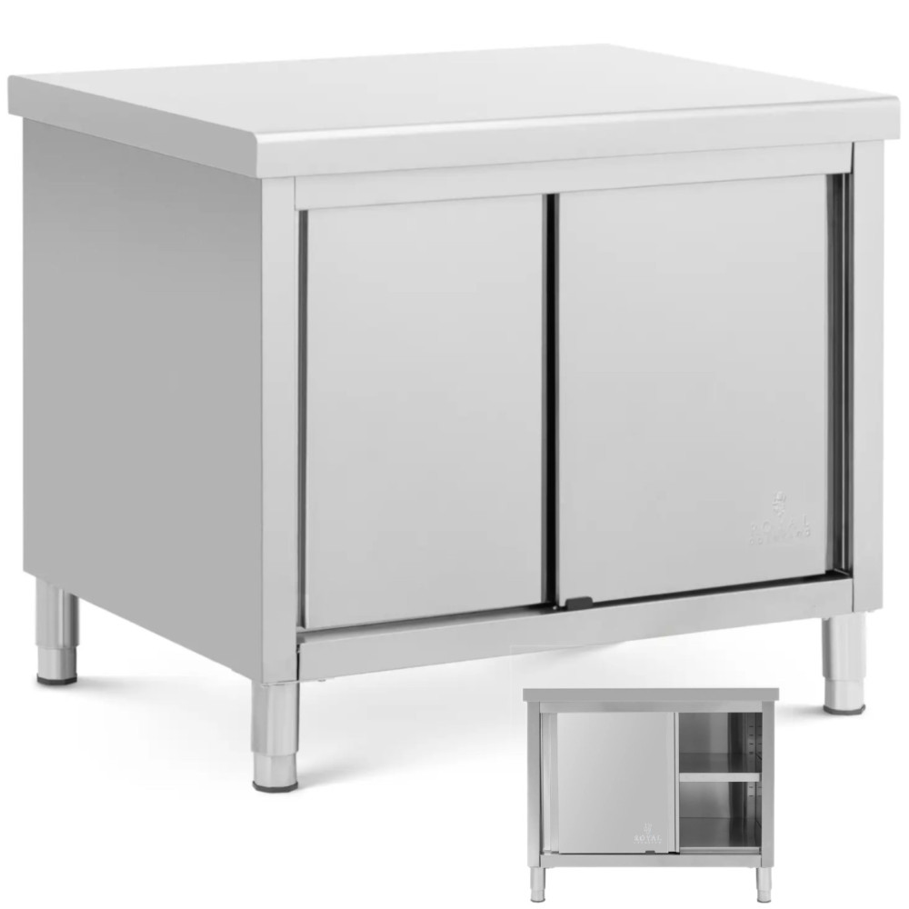 Tafel Werkblad Cartoon Tafel met Kastdeur Zij Staal 100 x 80 cm