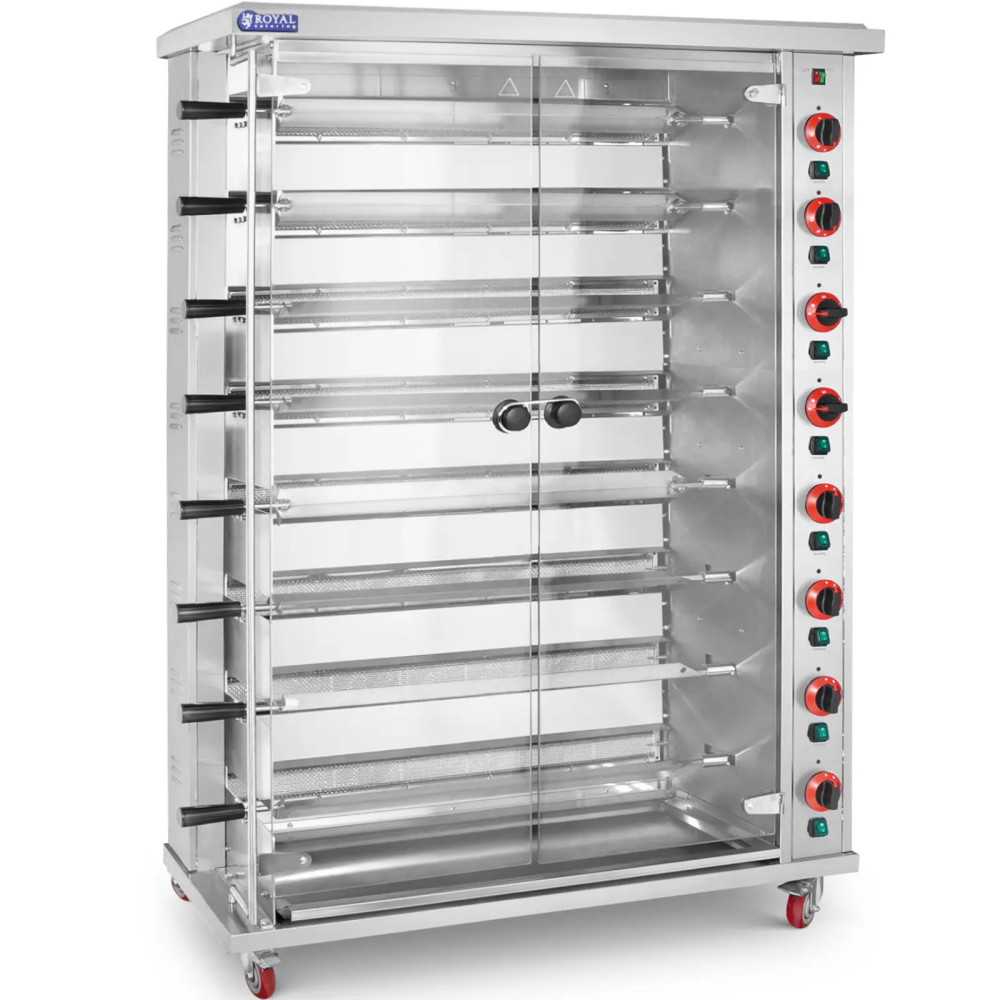 Gas Gazdd. Toster do 40 pilića 8 prskanja propan-butan 40 kW