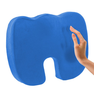 Lavadora ortopédica do travesseiro para sentar para assento de carro de cadeira XL - azul