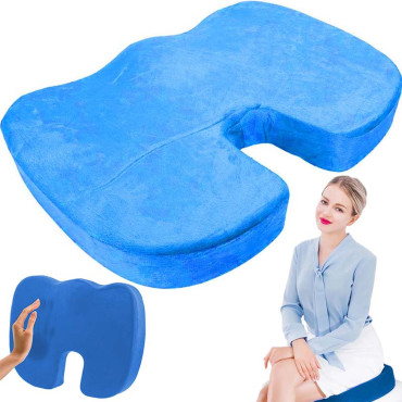 Kissen Orthopädische Waschmaschine zum Sitzen für den Stuhlautositz XL - Blau