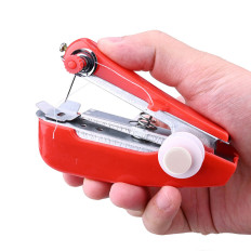 Mini roku darbs portatīvā šujmašīna bez jaudas - sarkana