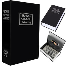 Metal seguro de ataúd seguro para objetos de valor de valor de valor en forma de libro XL