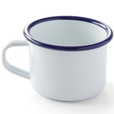 A mug enamel with a white 120 ml handle Hendi 621318