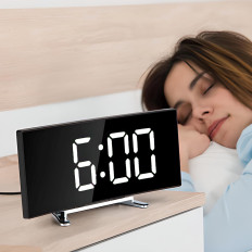 Electronic alarm clock with thermometer Date LED backlight