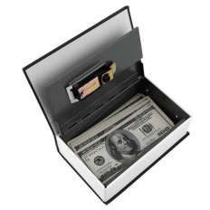 The safe is a metal box with cash in it