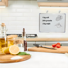 Magnetisk tørketrommel med hvitt tilbehør 60 x 45 cm - sett