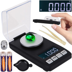 Elektronisk smyckeskala bärbart batteri 0,001-20g / 0,001g