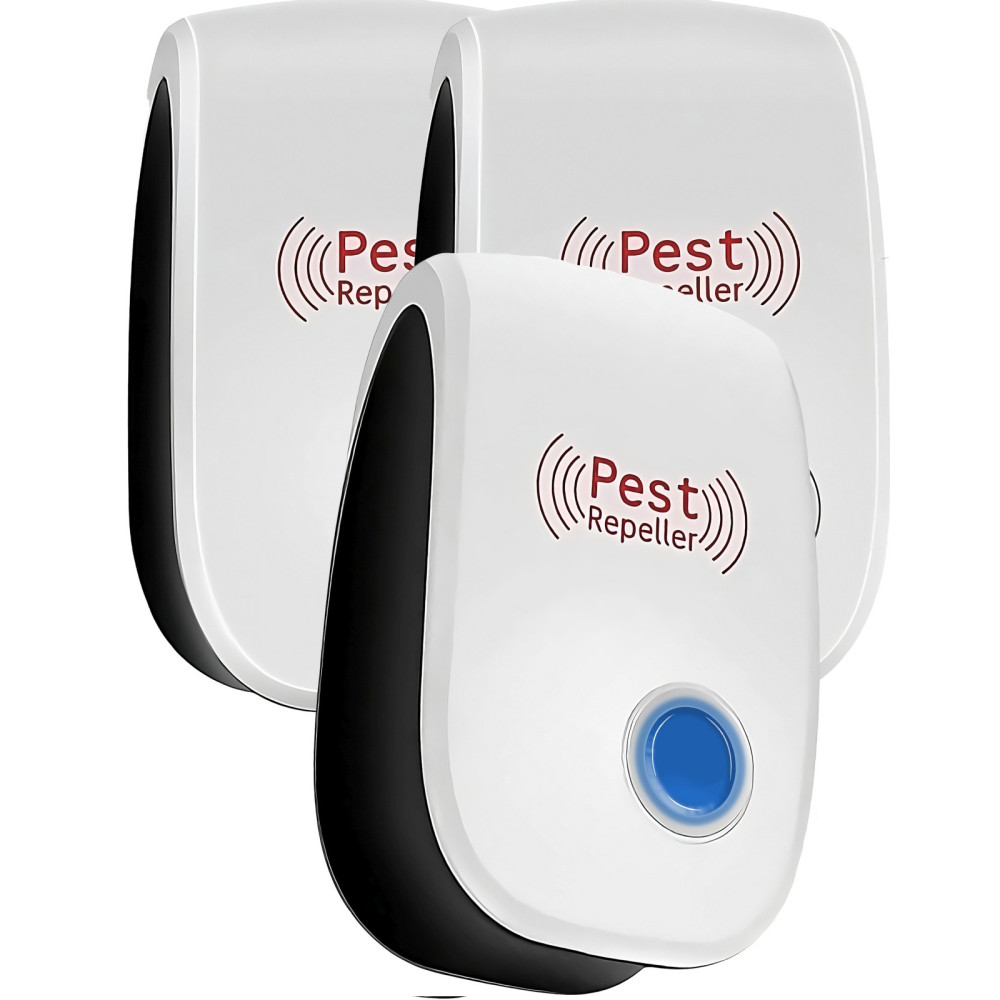 Roedores de repelente ultrasónico de ratas de ratones de insectos - 3 PCS.