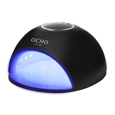 Ocho Nails 8 LED UV lamp zwart 84W — vooraanzicht