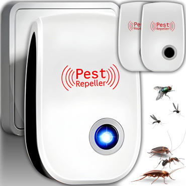 Roedores de repelente ultrasónico de ratas de ratones de insectos - 3 PCS.