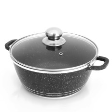 Skup posude za pan s keramičkim poklopcima za oblaganje - 12 el.