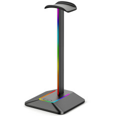 STAND HOLDER TEMPLE GAMING SU CUFFIA CON HUB USB retroilluminato RGB LED