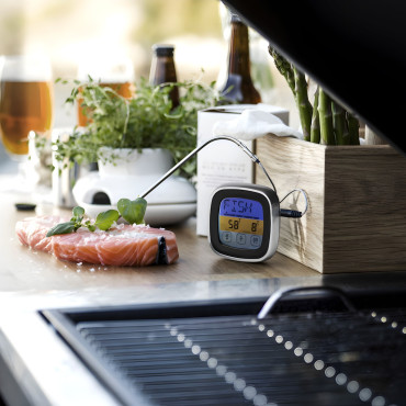 Kjøkkentermometer for kjøttet av kjøttet av grillet grill med en sonde 250 c