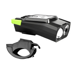 Bicycle headlamp front and rear with indicator bell with battery valves