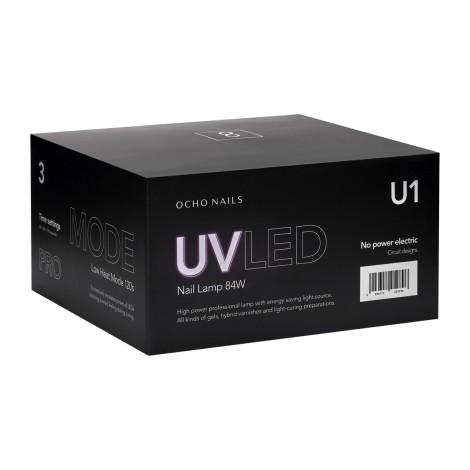 Ocho Nails 8 LED UV -lamppu musta 84W — pakkaus