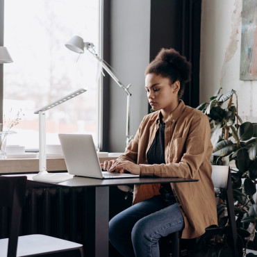 Lumière de bureau de l'école avec poignée de téléphone réglable - argent blanc