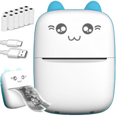 Stampante termica per bambini per foto Notes Mini Cat 11 rulli - Blu