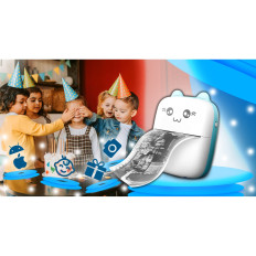 Termični tiskalnik za otroke za fotografije Opombe Mini Cat 11 Valjarji - modra