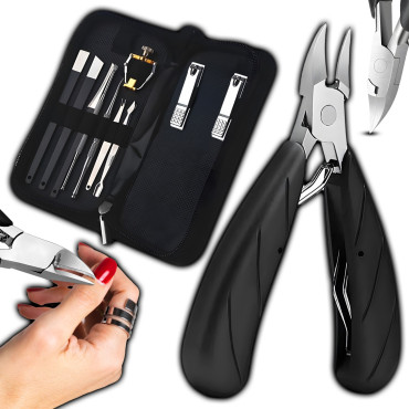 Verktøykasse for Manicure Pedicure Nail Care Cutter Tang - Set 8 El.