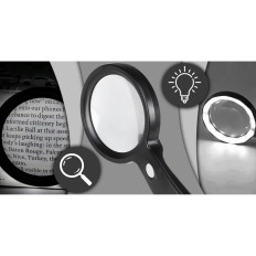 Magnifier retroilluminato per la lettura zoom 10x 18 diodi a LED 85 mm