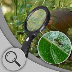 Magnifier BACKLIT TIL ANSØGNING ZOOM 10X 18 LED Dioder 85 mm