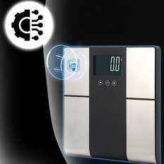 Sägeskala analytisch mit einer Messung von Fettwasserfett-BMI KCAL LCD-LCD bis 225 kg