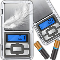 Baterías LCD de escala de joyería portátil 200 g / 0.01 g