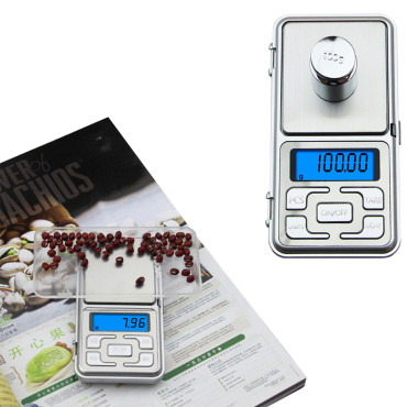 Bärbara smyckenskala LCD-batterier 200g / 0,01 g