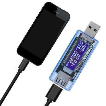 Mätare Tester USB Spänningsspänning LCD 4-20 V 0-3 A