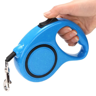 Automatisches Bandrollenband mit einem Hundeschloss bis 15 kg 5 m - blau