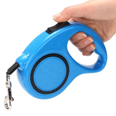 Automatisches Bandrollenband mit einem Hundeschloss bis 15 kg 5 m - blau