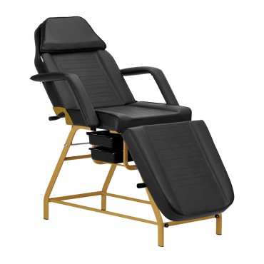 Poltrona cosmetica 557G con vaschette nera
