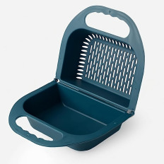 Colander strainer folding sink with handles