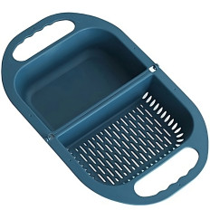 Colander strainer folding sink with handles