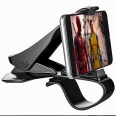 Porta in auto per il telefono con una clip su un pozzetto. Scheda di distribuzione 4-6,5 ''