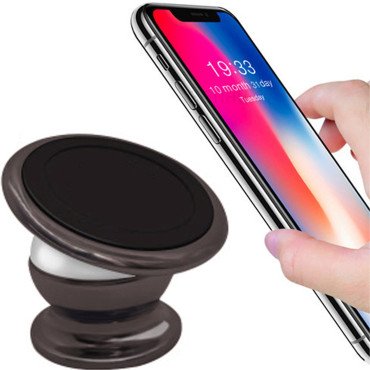 Magnetic car holder for a cockpit phone glass