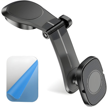 Magnetic car holder for a cockpit phone glass